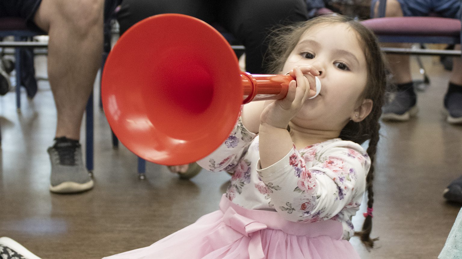 Student playing a pBuzz