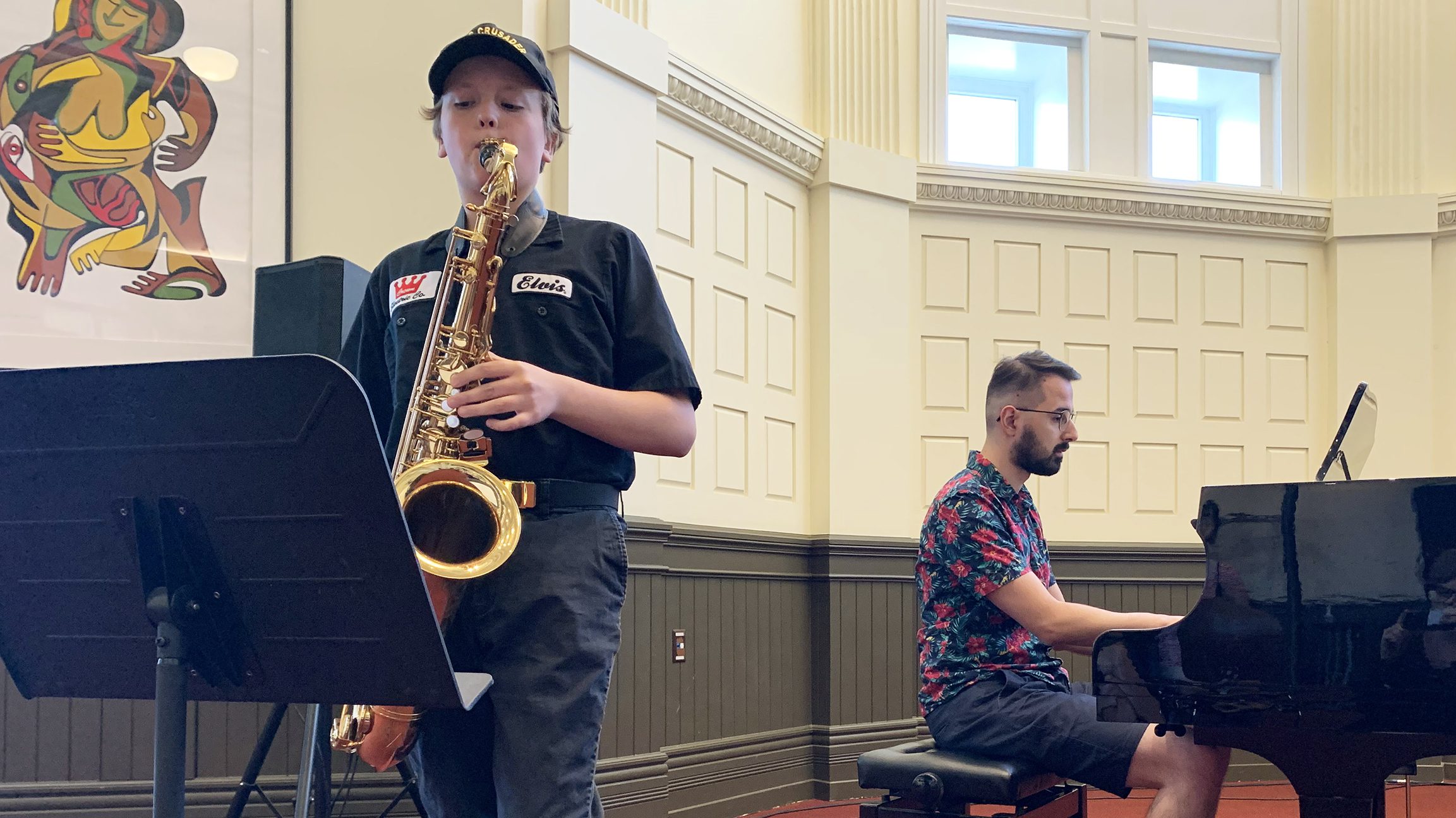 Manitoba Conservatory of Music & Arts student playing saxophone