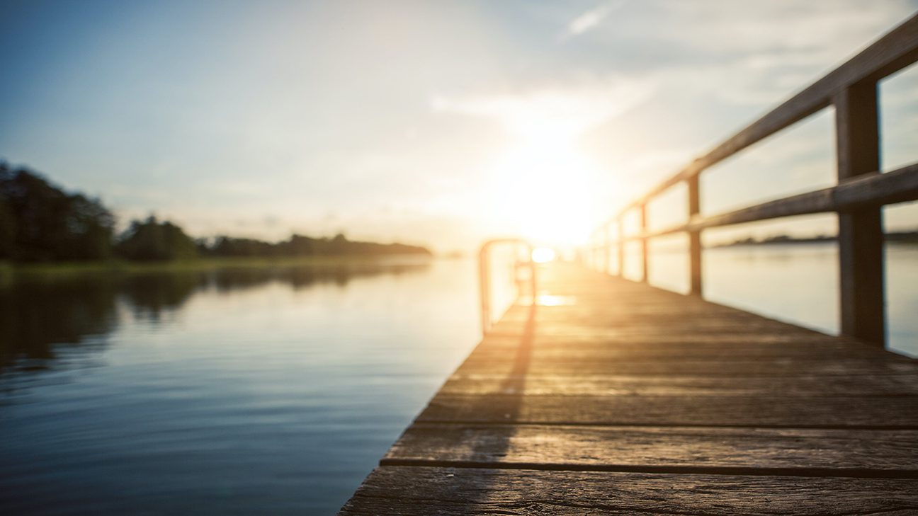 Dock over a lake