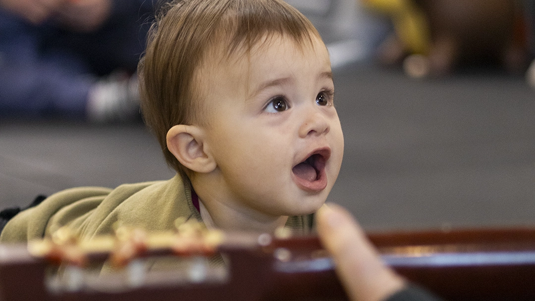 Student in Baby Beats class