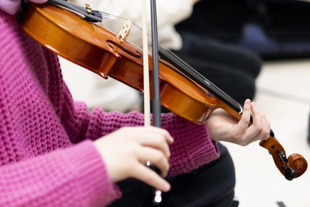 Wellington fiddle student