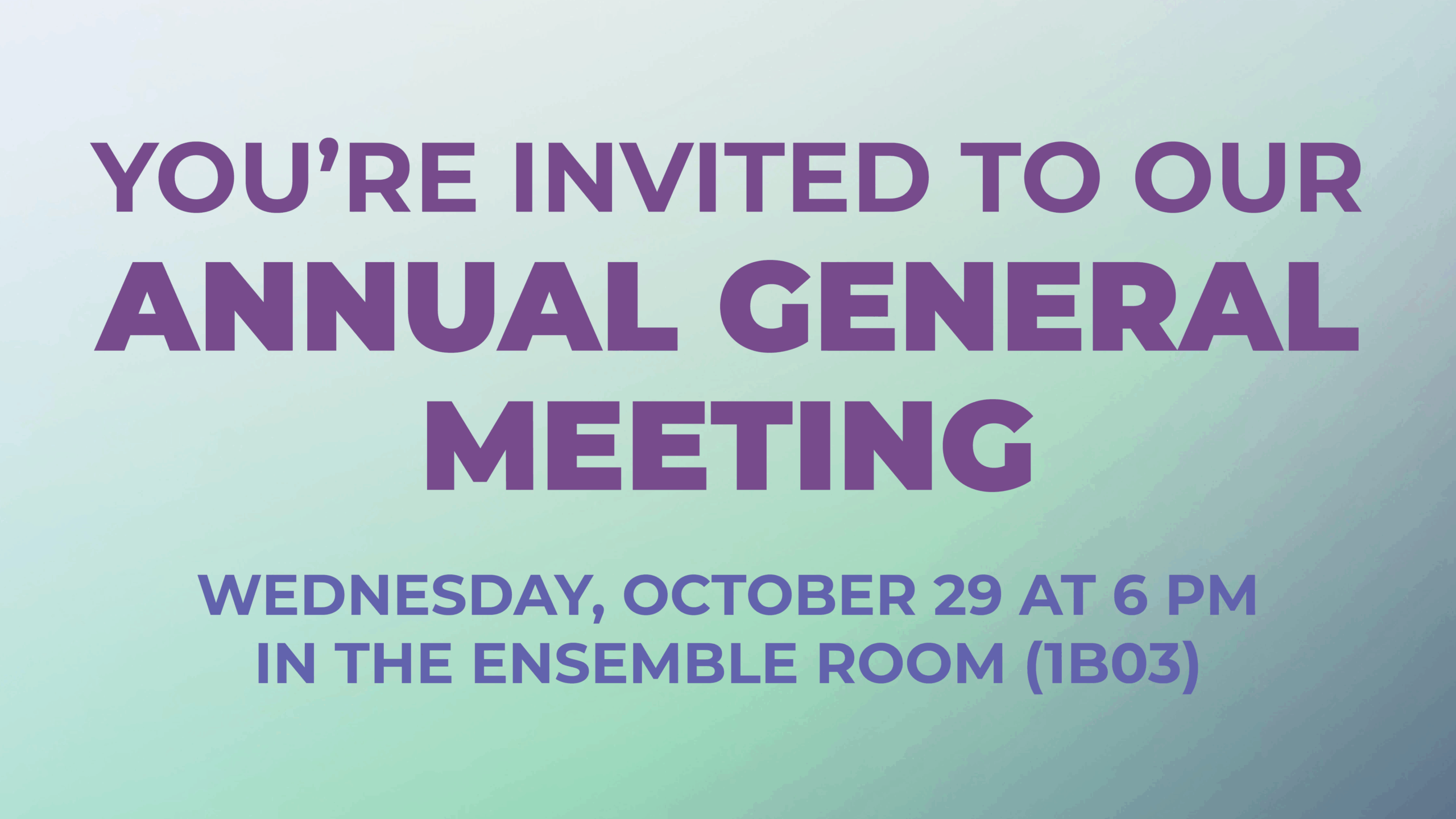 You're invited to our AGM