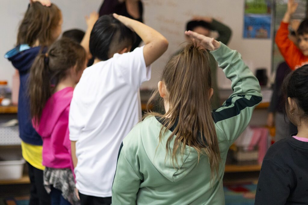Early childhood songwriting class at Machray School