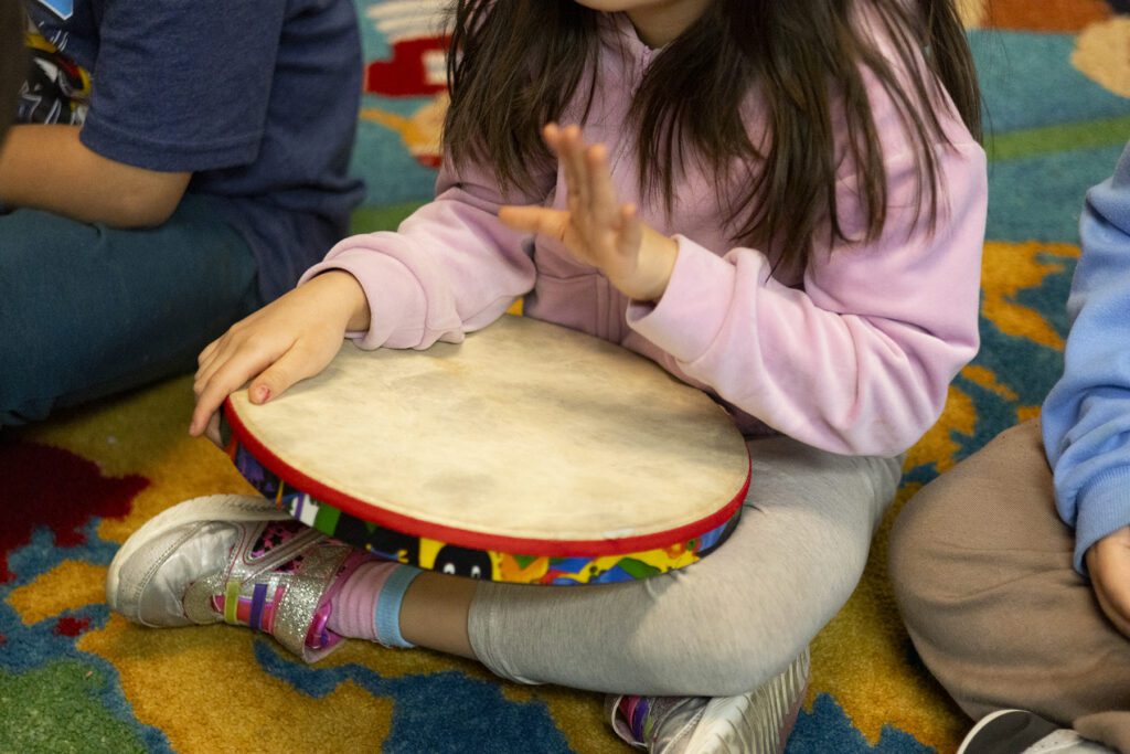 Early childhood songwriting class at Machray school