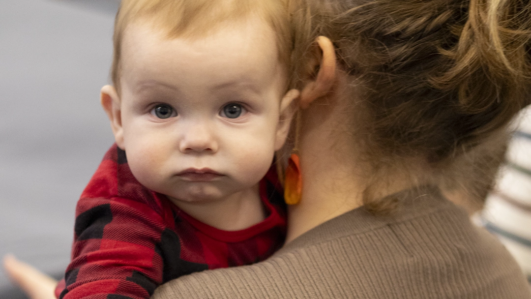 Baby Beats participant at Cornish Library satellite location