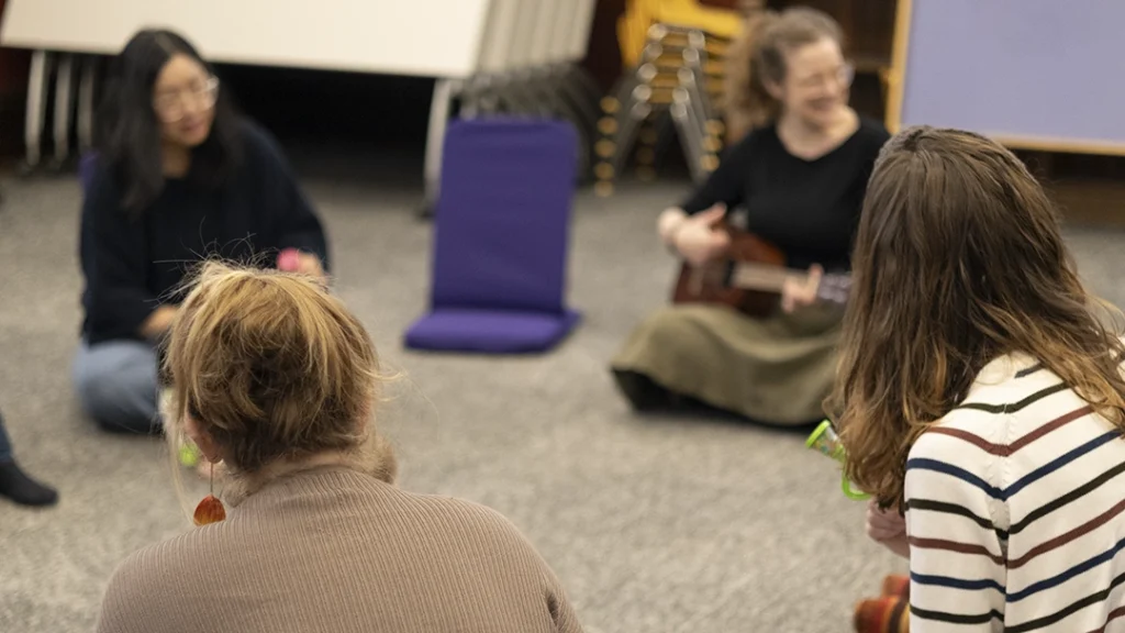 Baby Beats participants at Cornish Library satellite location